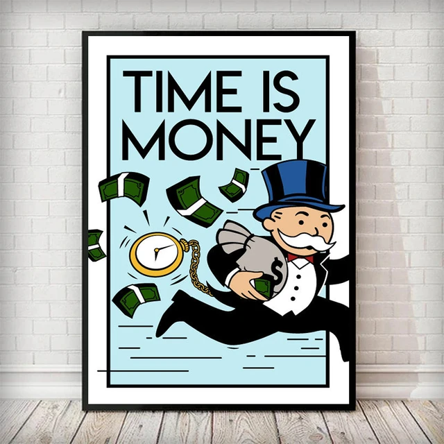Monopoly poster cartoon character inspirational quotes Canvas painting  studio wall decoration art picture frameless - AliExpress