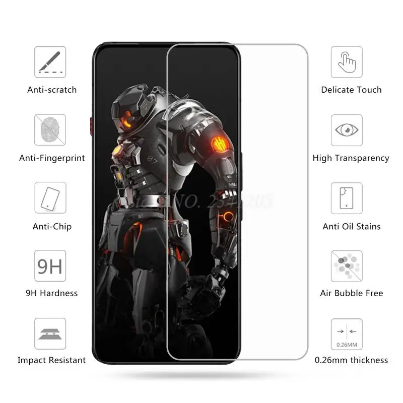 For ZTE Nubia Red Magic 9 Pro 5G Glass 2PCS Full Cover Protective Glass Red  Magic 9 Pro Plus Pro+ Premium Screen Protectors Film - AliExpress