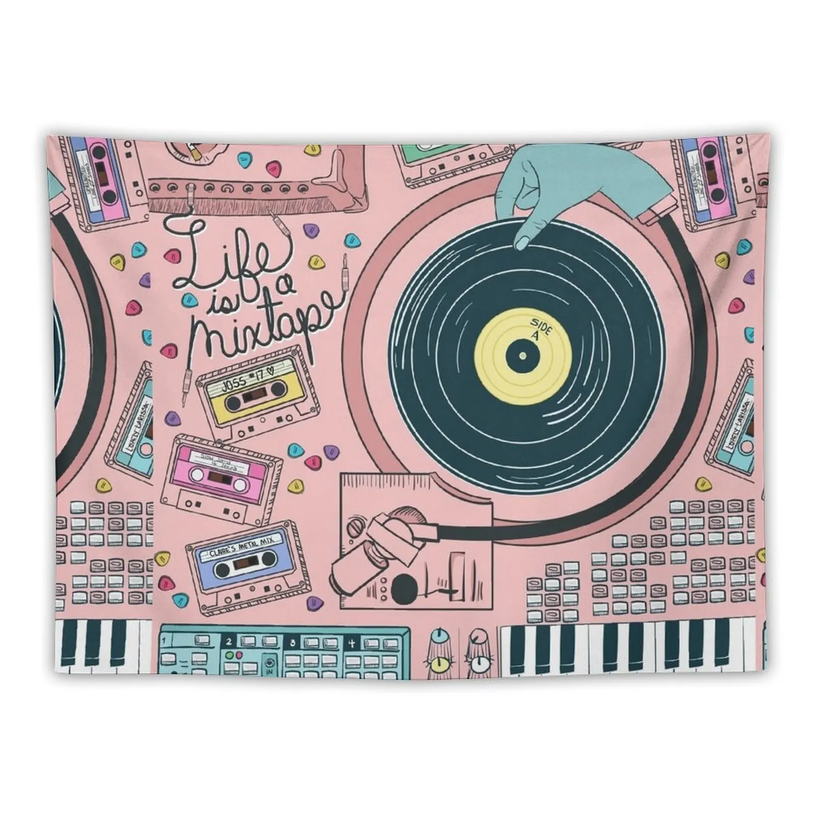 

Life Is A Mixtape Tapestry Home Supplies Bedrooms Decor Mushroom Tapestry