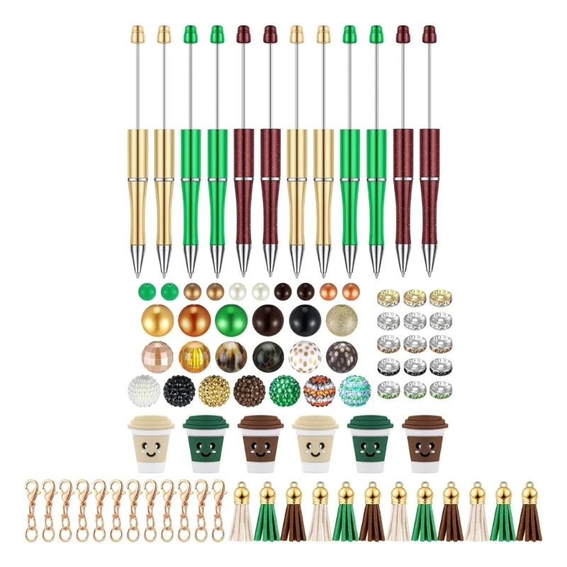 

DXAB 99Pcs DIY Bead Ballpoint Pen Set, for Kid Adult Christmas Gift