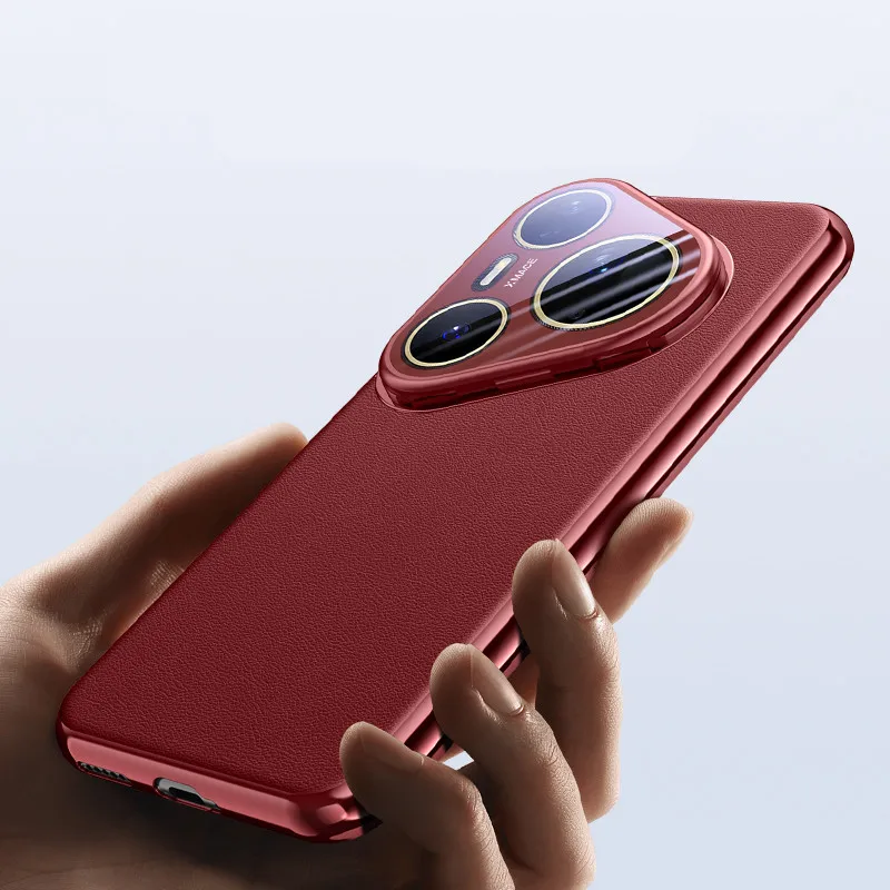 Elegant Leather Slim Case with CamKick Holder and Glossy Frame
