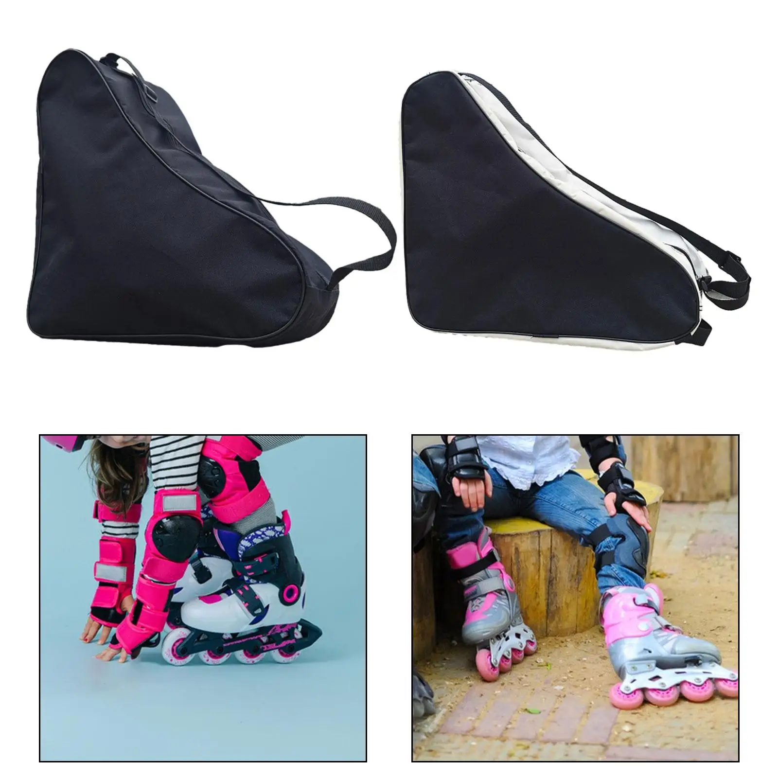 Roller Skate Bag Portable Skating Shoes Storage Bag for Figure Skates Roller Skating Inline Skates Ice Hockey Skate Quad Skates