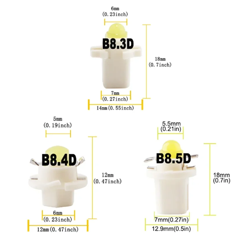 10PCS 12V B8.3D B8.3 B8.4D B8.4 B8.5D B8.5 LED ���� ��� �Ķ��� �ڵ��� �г� ������ ��� ���� �ڵ� ��� ���� �Ǳ� ����