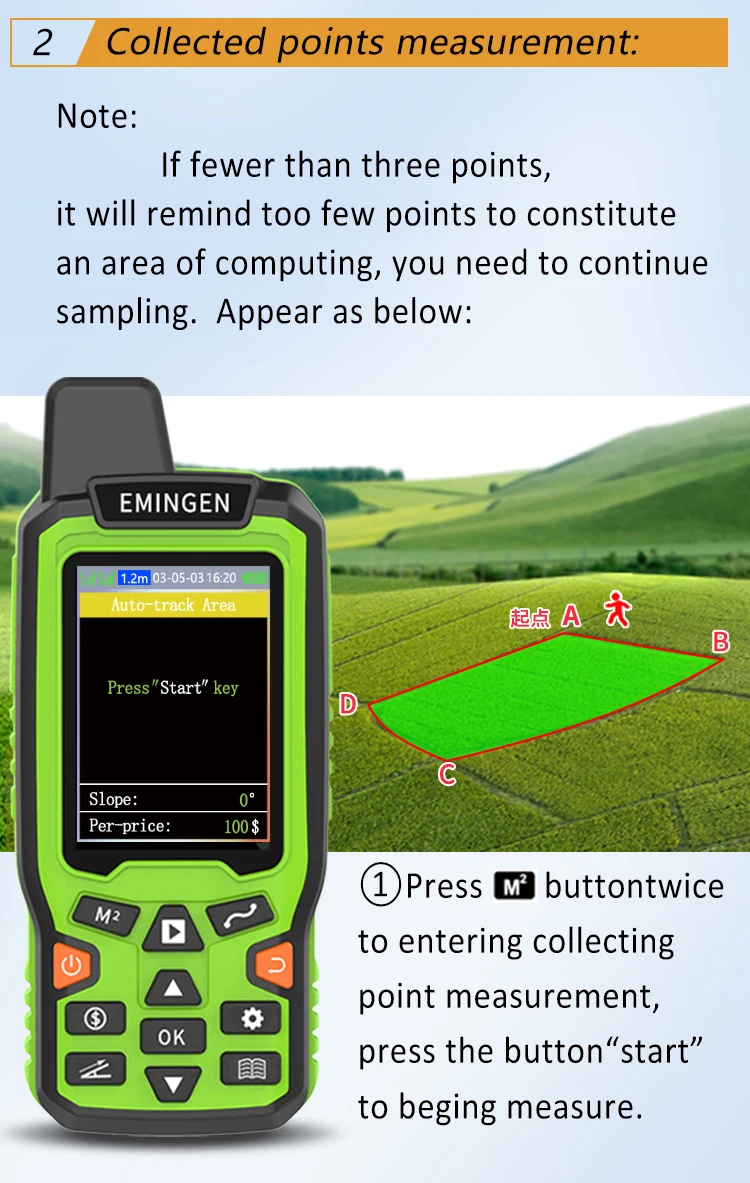 Heipoe EM90 HIGH PREGISION Handheld GPS Land surveying instruments Multi functio