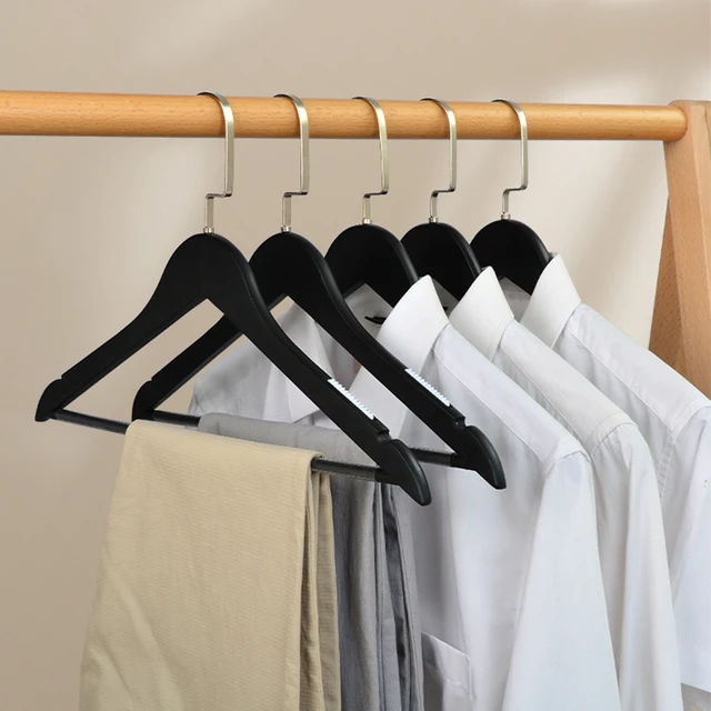 Black White Wooden Hangers, Wooden Hanger Clothes Logo