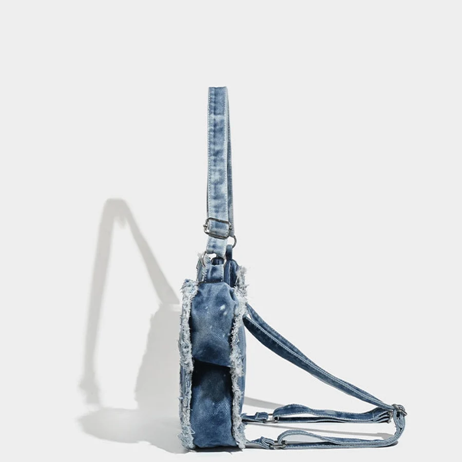 Women Large capacity embroidery butterfly backapck summer new Denim design shoulder bag casual wing bagpack girl Rucksack mochia 2