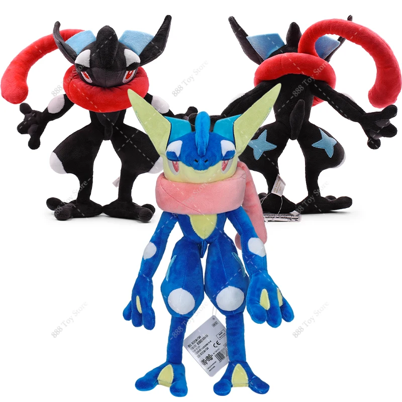

Pokemon Greninja Plush Toys Anime Shiny Greninja Soft Stuffed Standing Animal Doll Collection Ornament Children's Christmas Gift