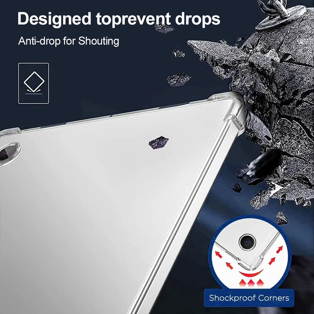 Transparent Soft TPU Tablet Cover - Enhanced Protection and Style
