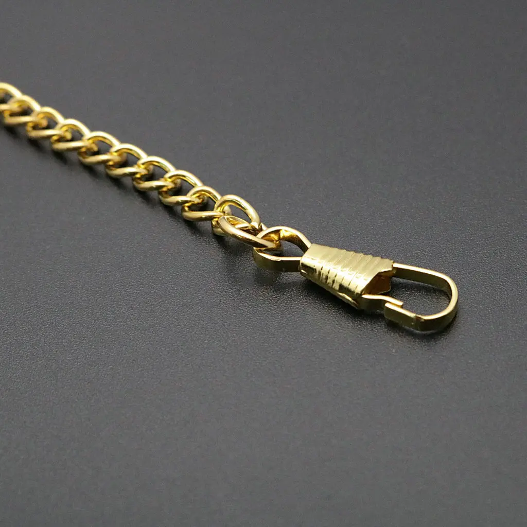 Alloy Pocket Watch Link Luxury Retro Skeleton Mechanical  Watch Holder Chain Necklace Chain Necklace Jewelry Gift Decor Unisex