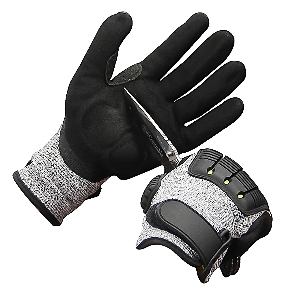 Work gloves Sports gloves TPR Mechanical Anti-vibration Anti-smashing Anti-cutting Anti-collision Gloves Outdoor Cycling Rescue Safety Working Gloves