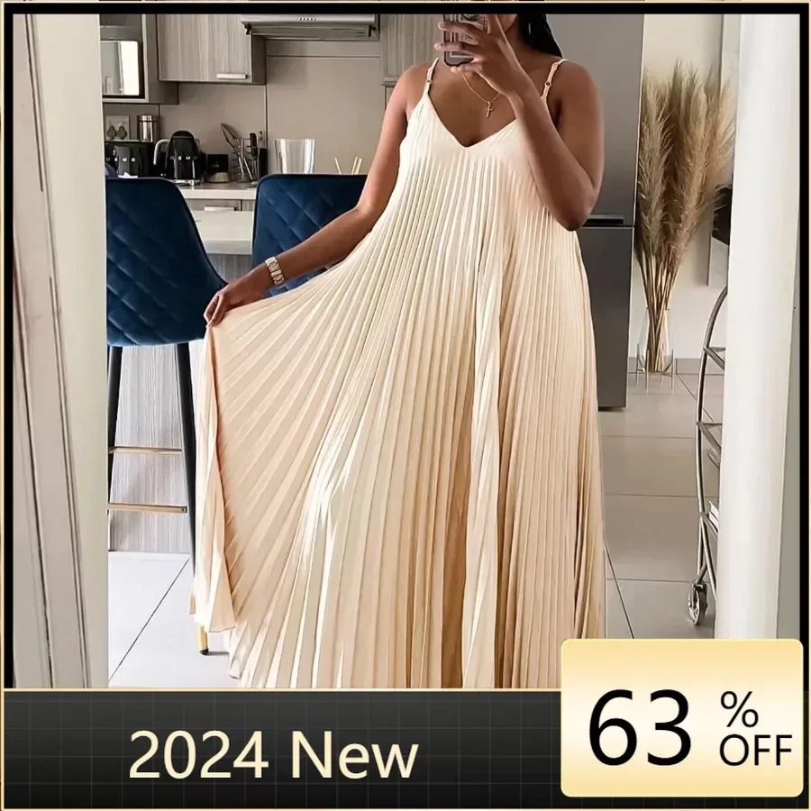 

Летние африканские плиссированные платья для женщин, модель 2024, Турция, вечернее женское платье с вырезом лодочкой, наряд из Анкары, халат, африканская одежда