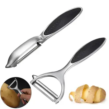 เครื่องปอกมันฝรั่งอัลลอยด้ามพลาสติกเครื่องตัดคมที่ปอกอุปกรณ์ทำครัวแตงกวาแครอทผักผลไม้อุปกรณ์ทำครัวแกดเจ็ต 1