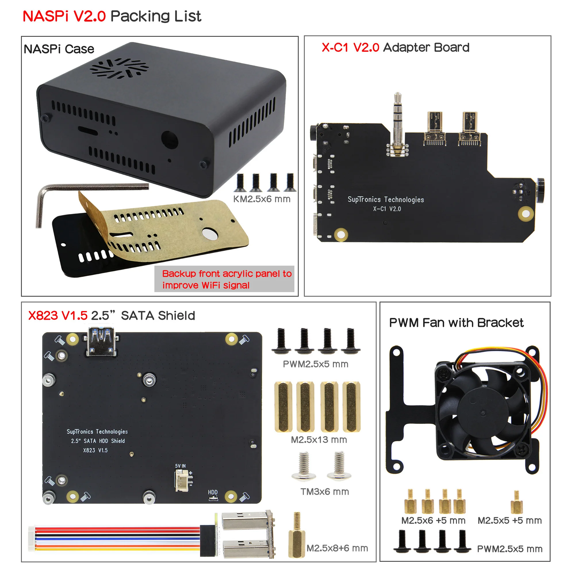 美品・良好】Raspberry Pi 4B （8GB版） + Geekworm NASPi V2.0 +