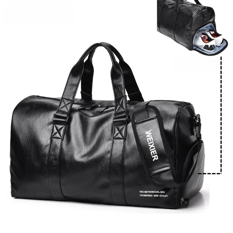 Sac à main de grande capacité pour hommes, bagages de loisirs à la mode, sac de voyage pour sports de plein air, sac de fitness à séparation sèche et humide_voghion.com