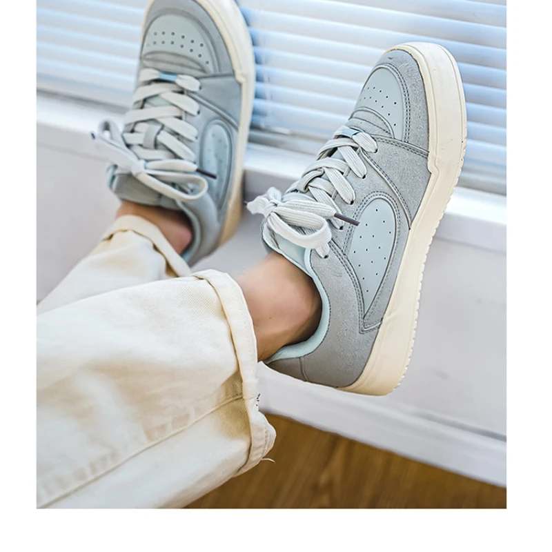 Retro bread shoes, spring niche board shoes, student versatile small white shoes, sports men's shoes
