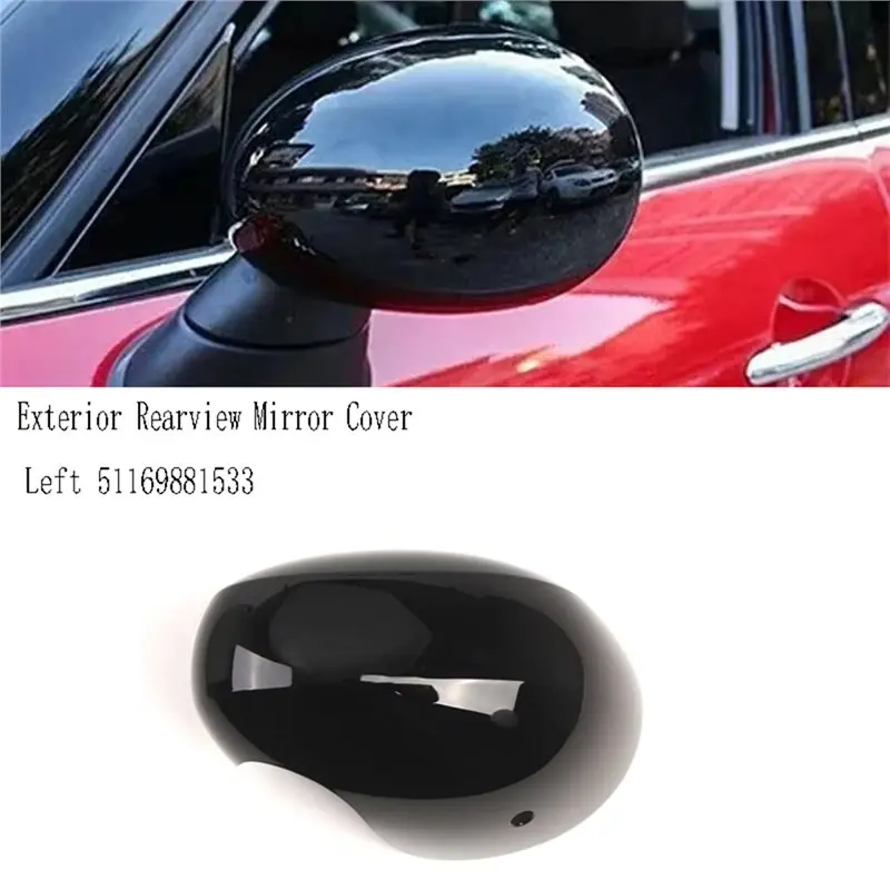 BMW MINI F55 F56 F57 2020-2024 오른쪽 51169881534 용 외부 백미러 사이드 도어 용 새 미러 커버 쉘 하우징