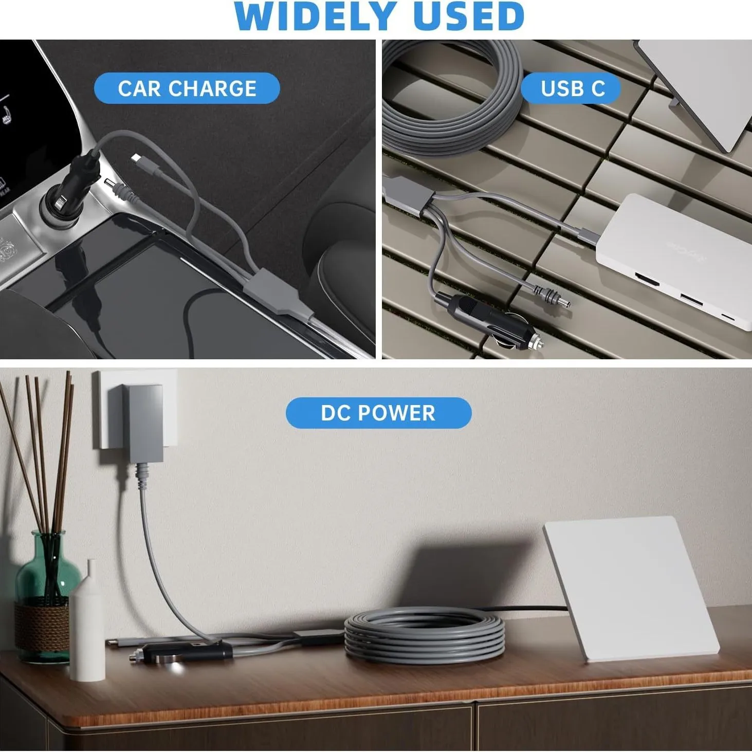 FOR Starlink Mini 3-in-1 To DC Power Cable,Mini Type-c Charging Cable Three-in-one To DC Power 2