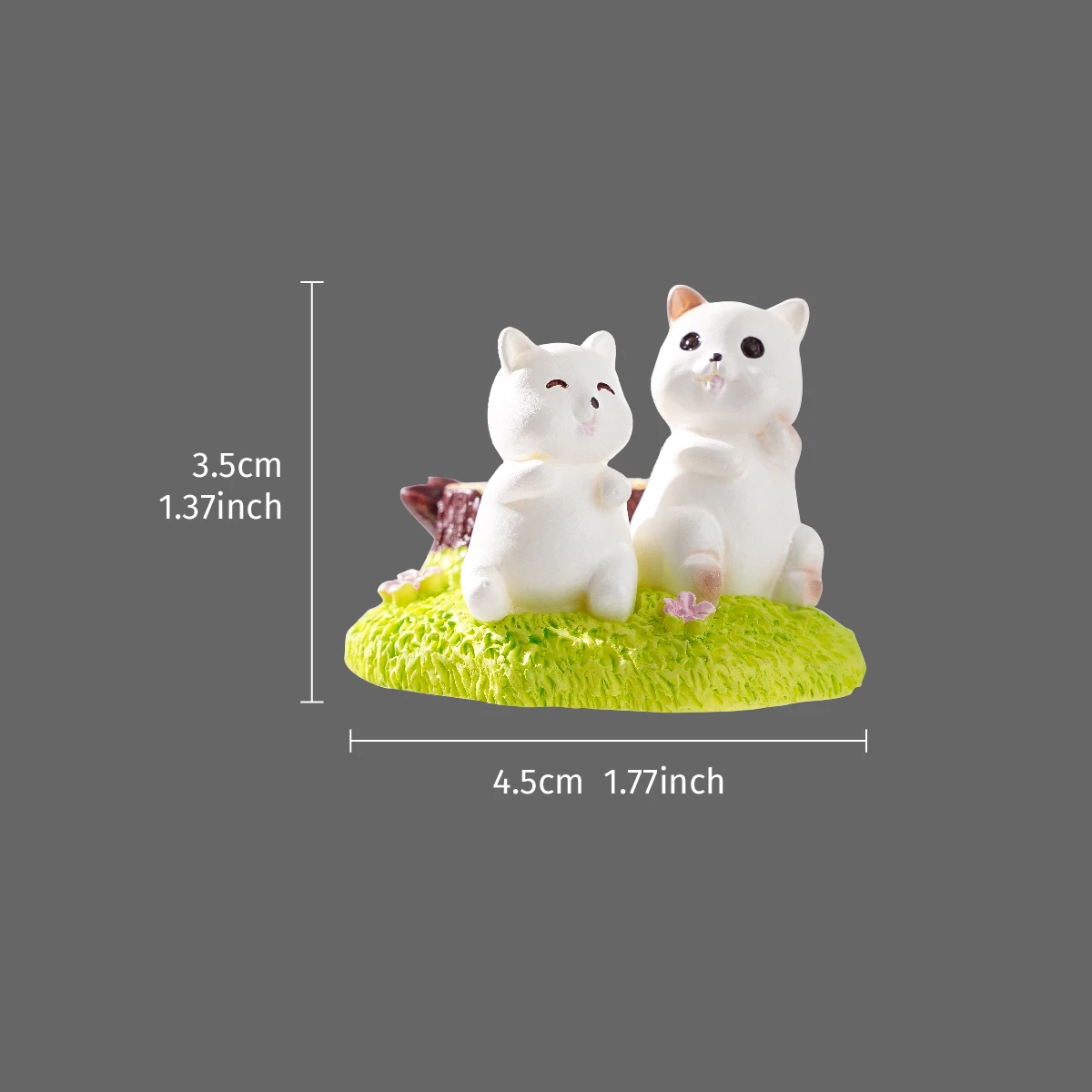 1PC, a cute cartoon two-dog decorative garden statue, suitable for garden micro-landscape decoration and home desktop decoration