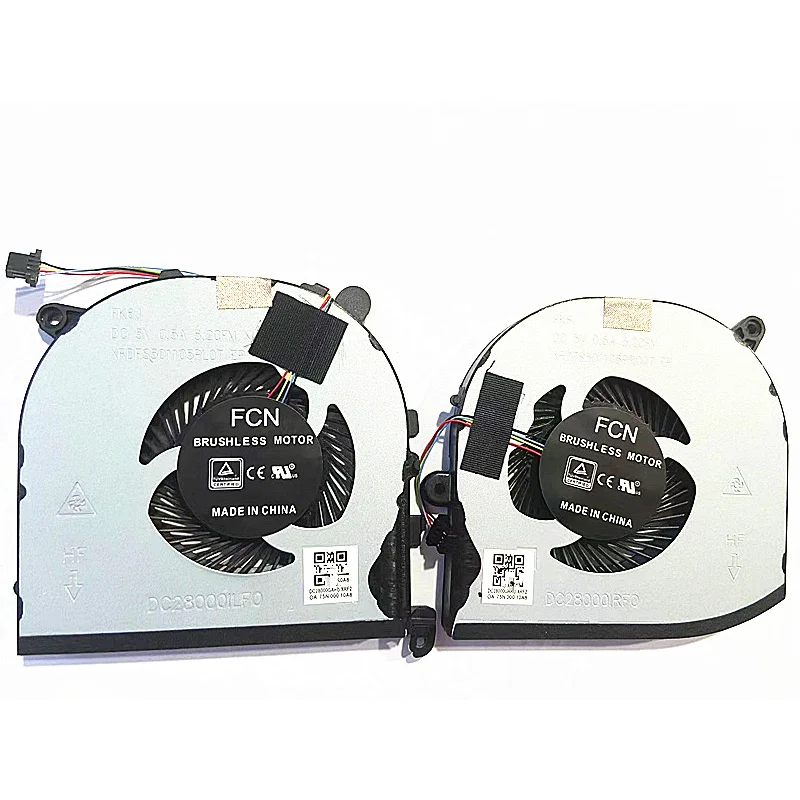 Nova Cpu Gpu Ventilador para Dell Xps 15 9560 Precisão M5520 5520 Laptop Cooler Fãs 0vj2hc 0tk9j1 - Imagem 2