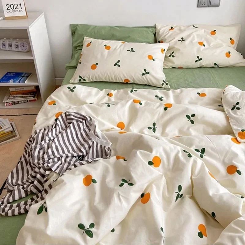 

Soft Microfiber Bedding Set Fashion Single Double Size Flat Bed Sheet Duvet Cover Pillowcase Cute Boys Girls Bed Linens