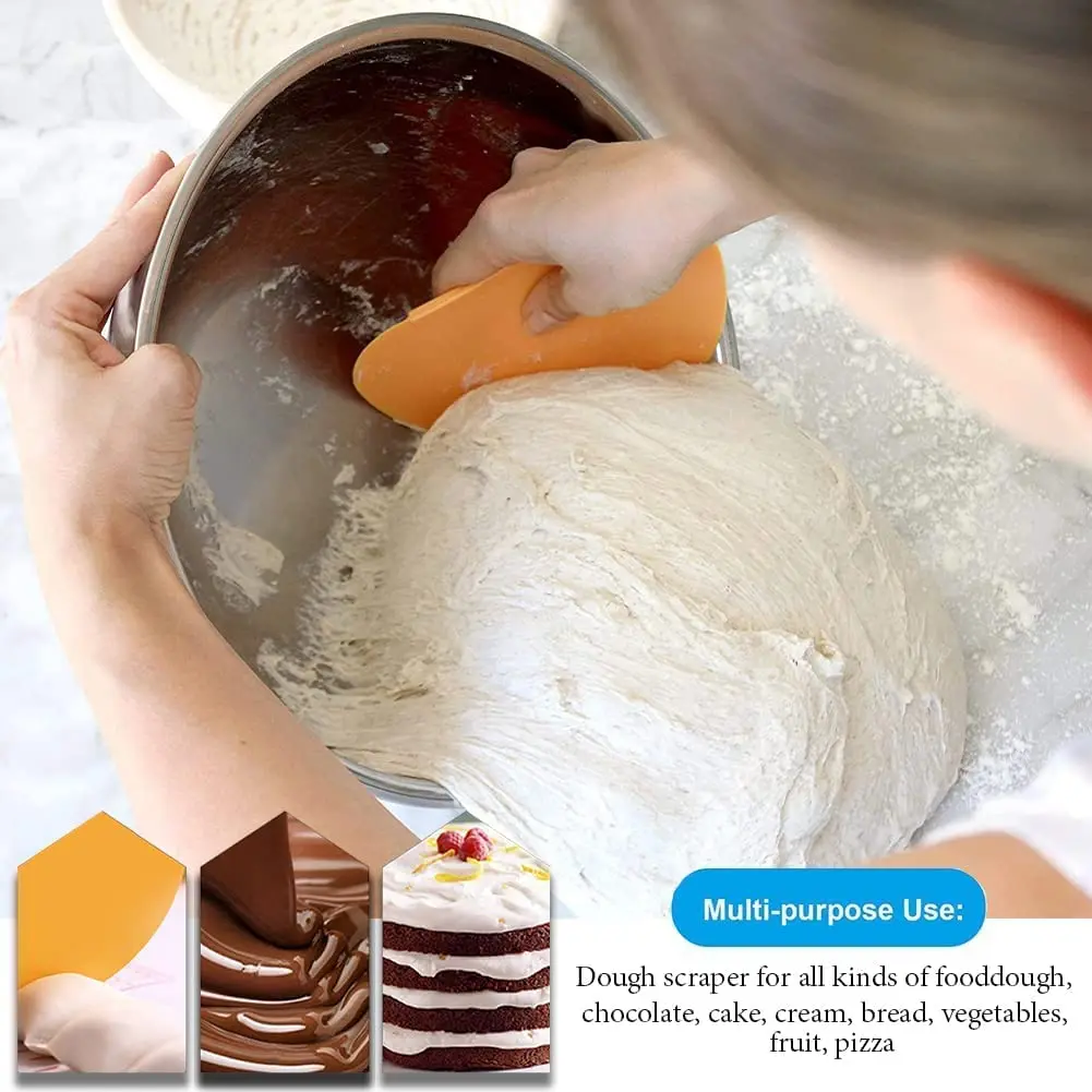 Kitchen Scraper Spatula 1Pcs Dough Cutter Pizza Pastry Cake Decoration Icing Bread Baking Fondant silicone spatula baking tools cake scraper