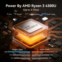ACEMAGIC Ordinateur portable 15,6 pouces AMD Ryzen 3 4300U 16 Go DDR4 512 Go SSD Windows 11, ordinateur portable ultra fin et léger FHD 180 °   Hinge Travel 2