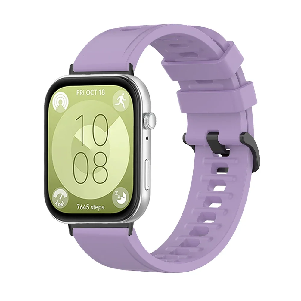 Silicone Strap with Metal End Interfaces for Huawei Watch Fit Bracelet Accessories