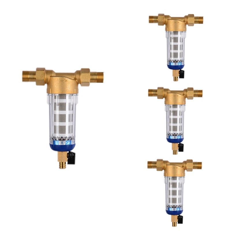 Pre Filter Purifier Whole House Spin Down Sediment Water Filter Central Prefilter System Backwash Stainless Steel