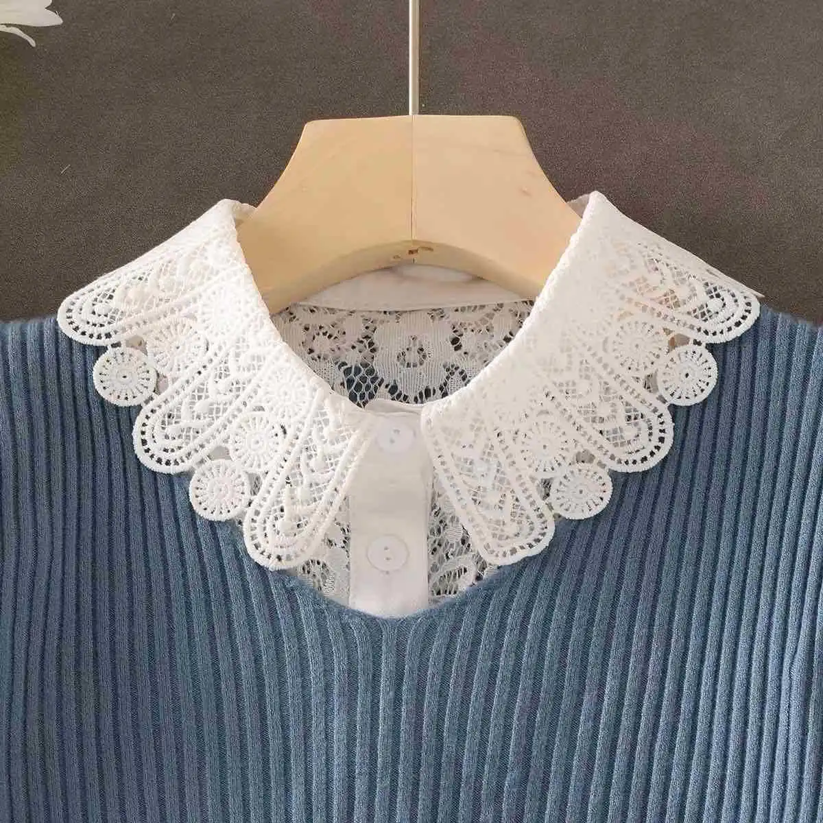 

Korean Lapel Fake Collar for Women Detachable Collars False Collar Shirt Tie Female Removable Blouse Half Shirt Nep Kraagie