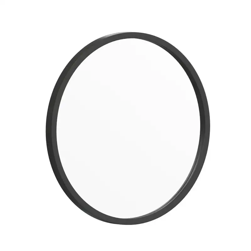 

Julianne 16" x 16" Black Modern Wall Mounted Mirror