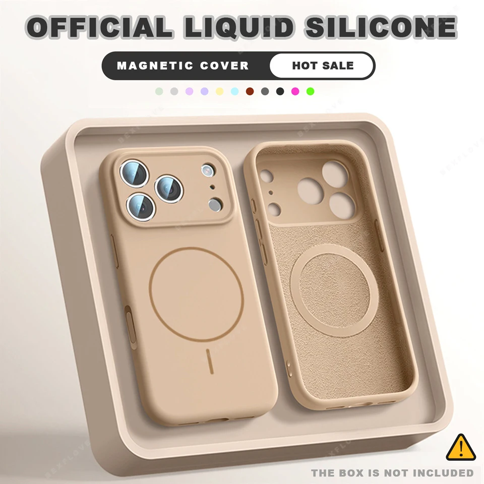 Premium Magnetic Silicone Phone Case with MagSafe Charging Protection