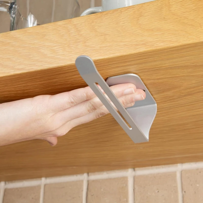 Tumbler Lid Organizer-Self-Adhesive Under-Cabinet Mount, Space-Saving Design, Holds Multiple Lids, Clutter