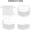 8 Pieces Patio Furniture Set with 44" Propane Gas Fire Pit Table, Outdoor Sectional Wicker Conversation Sofa with Coffee Table 4