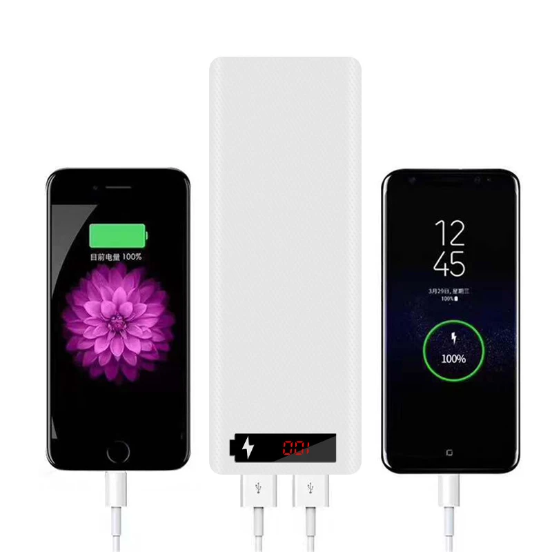 Battery Storage Box Power Bank Case Battery Power Bank Box 18650 Battery Charging Bank Kit Removable Weld-free 10 Slots DIY Mobile Power Housing Kit (without battery)