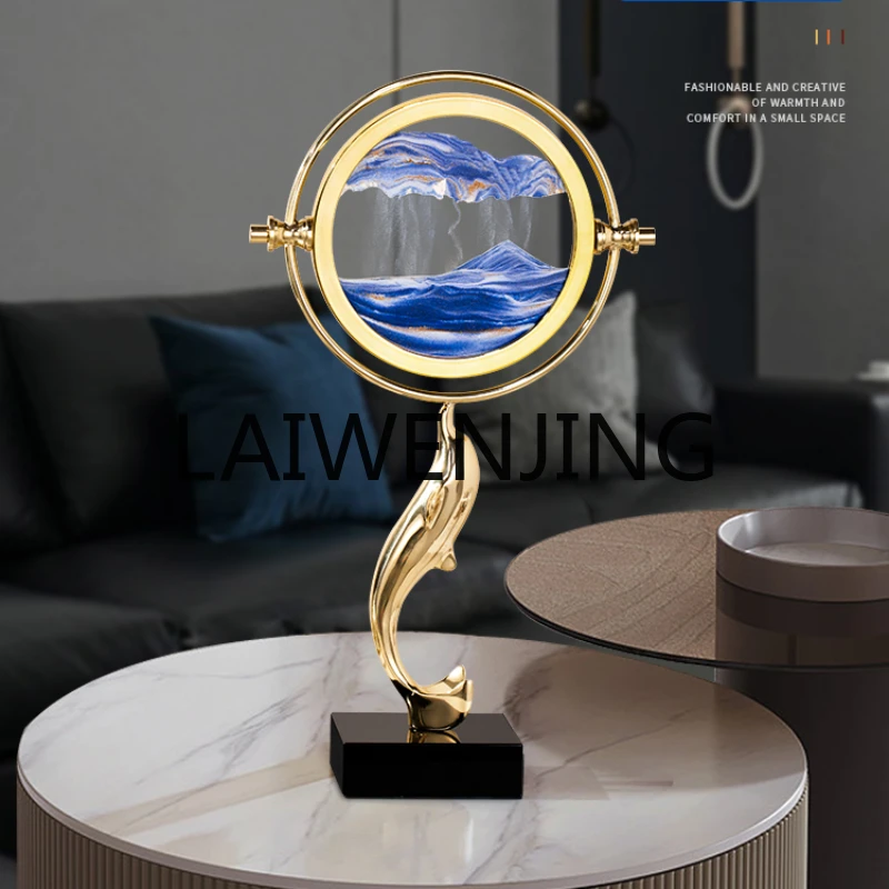 

Quicksand Ornaments Entry Luxury Home Living Room Table Decoration Hallway TV Cabinet High-Grade Crystal Housewarming Gifts