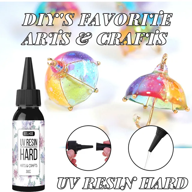 UV Resin Hard Type Crystal Clear Glue Ultraviolet Curing Epoxy Crafts  Jewelry Making DIY Accessories Dried Flower Mold Glue - AliExpress