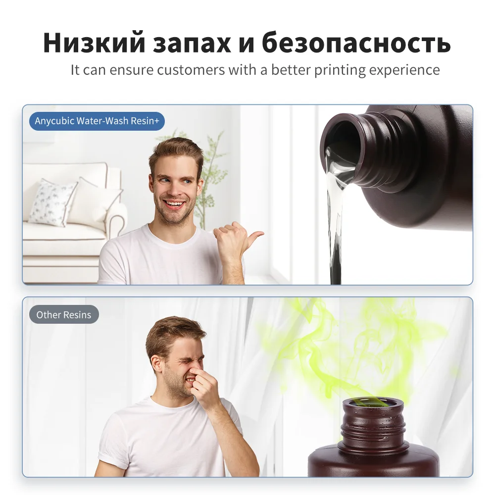 Фото 3D принтеры Anycubic из смолы, моющиеся в воде, 365-405 нм для LCD DLP Photon M3 Plus Max 7K mono 6K печать №3