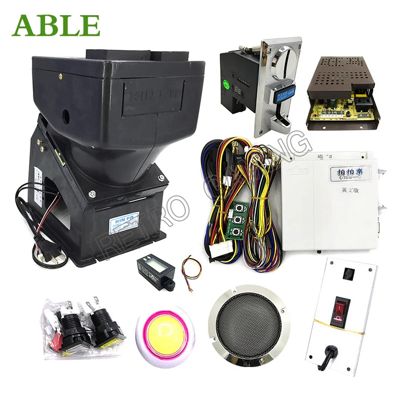 

Arcade Kit 61 in 1 Touch Token Refund for DIY West Cowboy Game Machine Coin Hooper Motor PCB Board Power Coin Acceptor Button