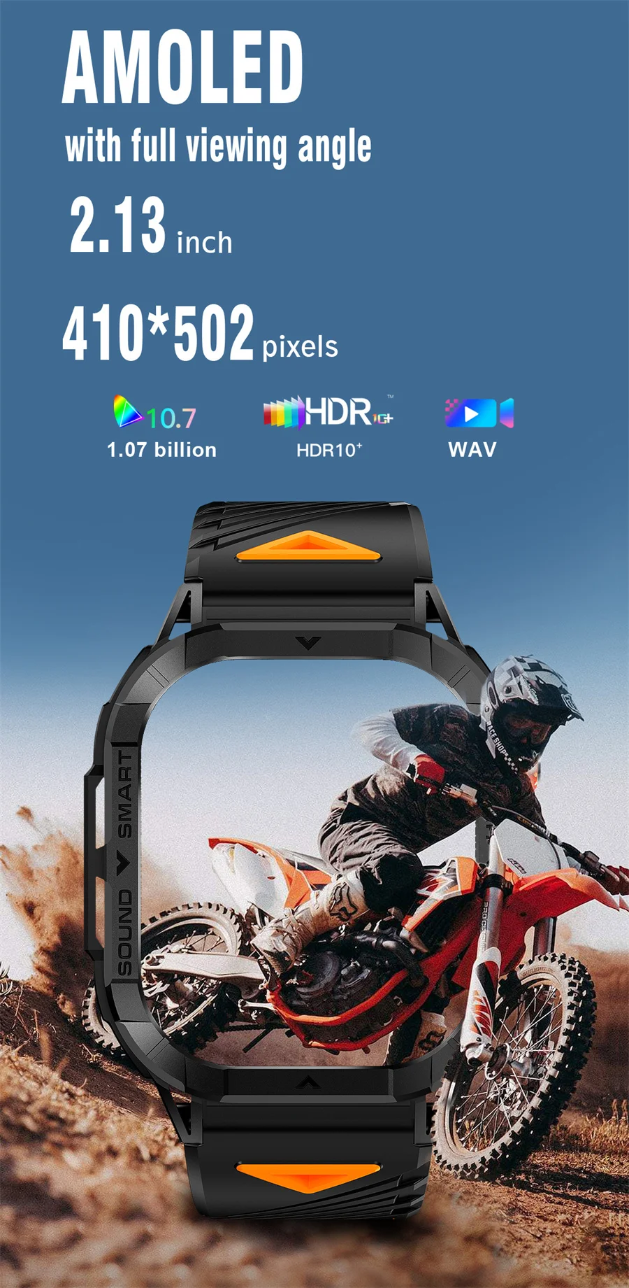 Smartwatch amoled da uomo, chiamata bluetooth e torcia led_voghion.com