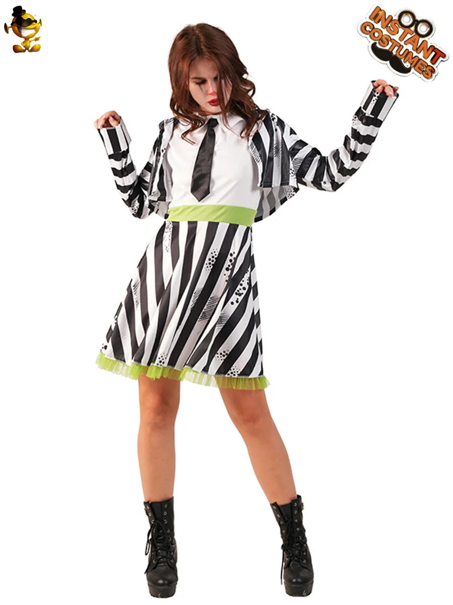 Adult Children Striped Clown Costume Role Play Stage Performance Cosplay Costume