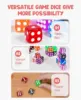 100 16mm 6 Sided Dice Set Standard Game Kids for Board Games Math Dice for Classroom with Storage Bucket Translucent 10 Colors 6