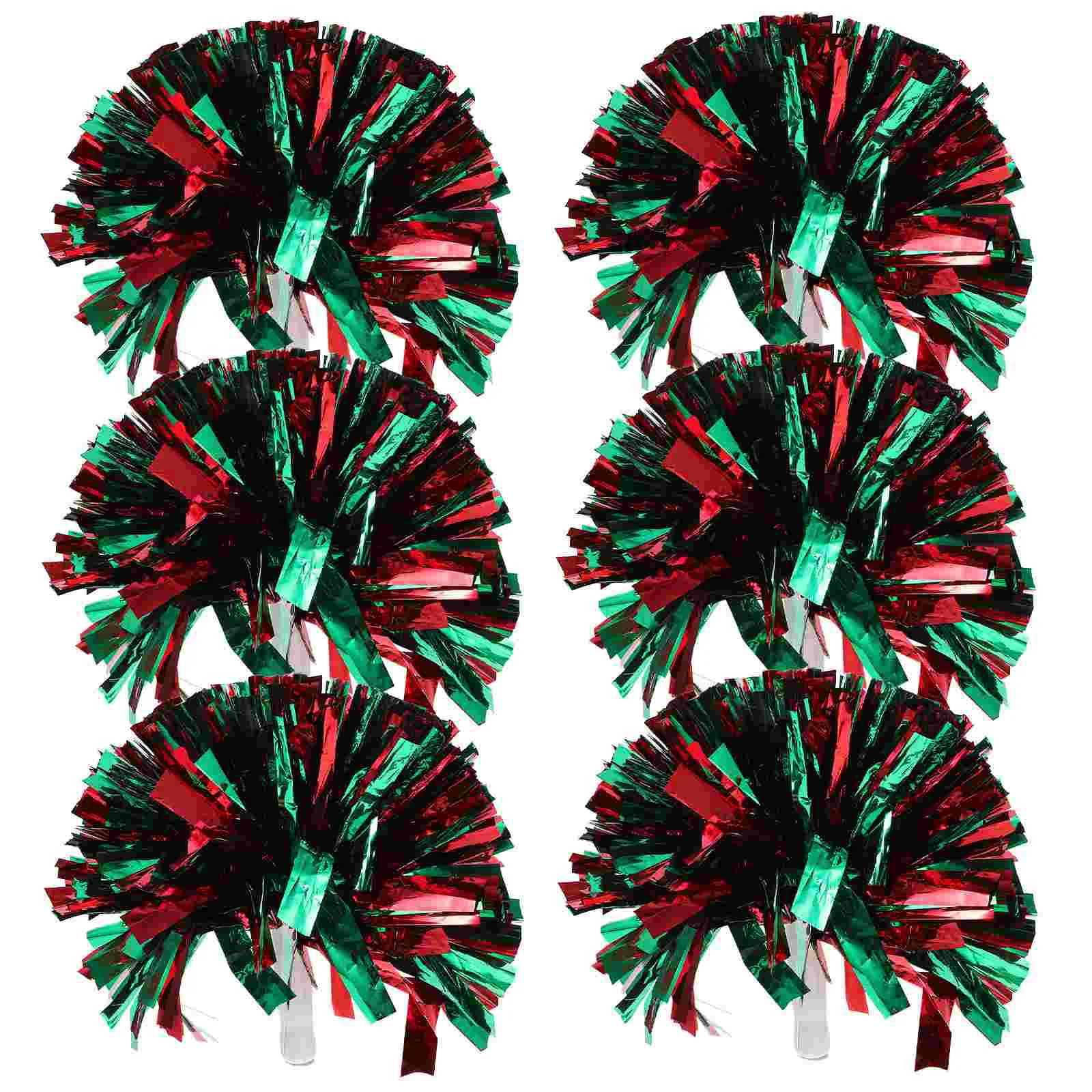 

6 Pcs Cheerleader Accessories Pom Poms Portable Cheerleading Prop Cheering Pompoms