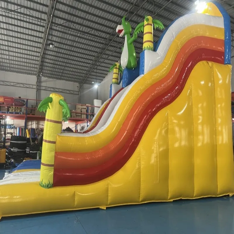 Commercial Large Inflatable PVC Castle Trampoline Slide for Garden School & Educational Use Functional for Backyard