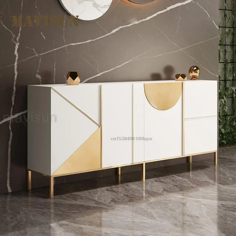 New Design Durable Floor Storage Cabinet Handle Solid Wood Sideboard Luxurious Console Table For Hallway In High Quality