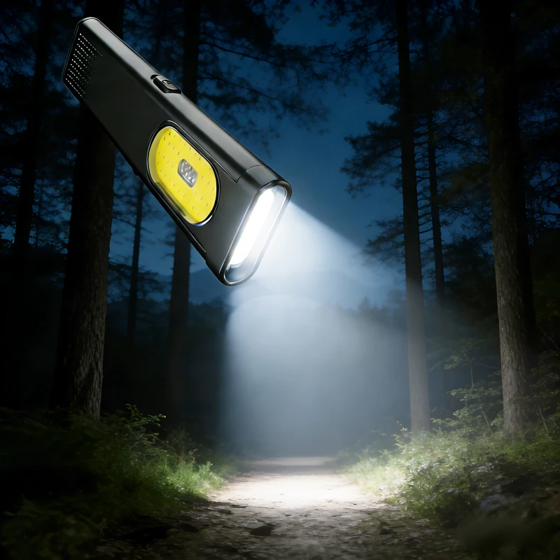 C Rechargeable LED Flashlight Waterproof Pocket Work Light for Camping