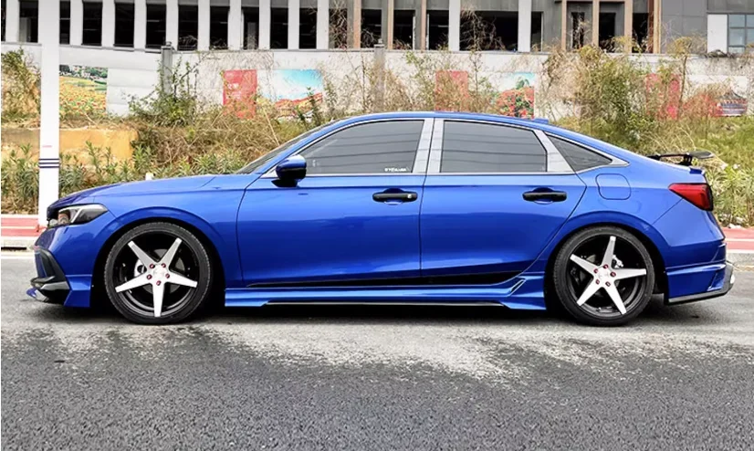 For Honda Civic Sedan 11th 2022 2023 2024 ABS Bumper Front Lip Rear Trunk Diffuser Spoiler Side Skirt Body Kit