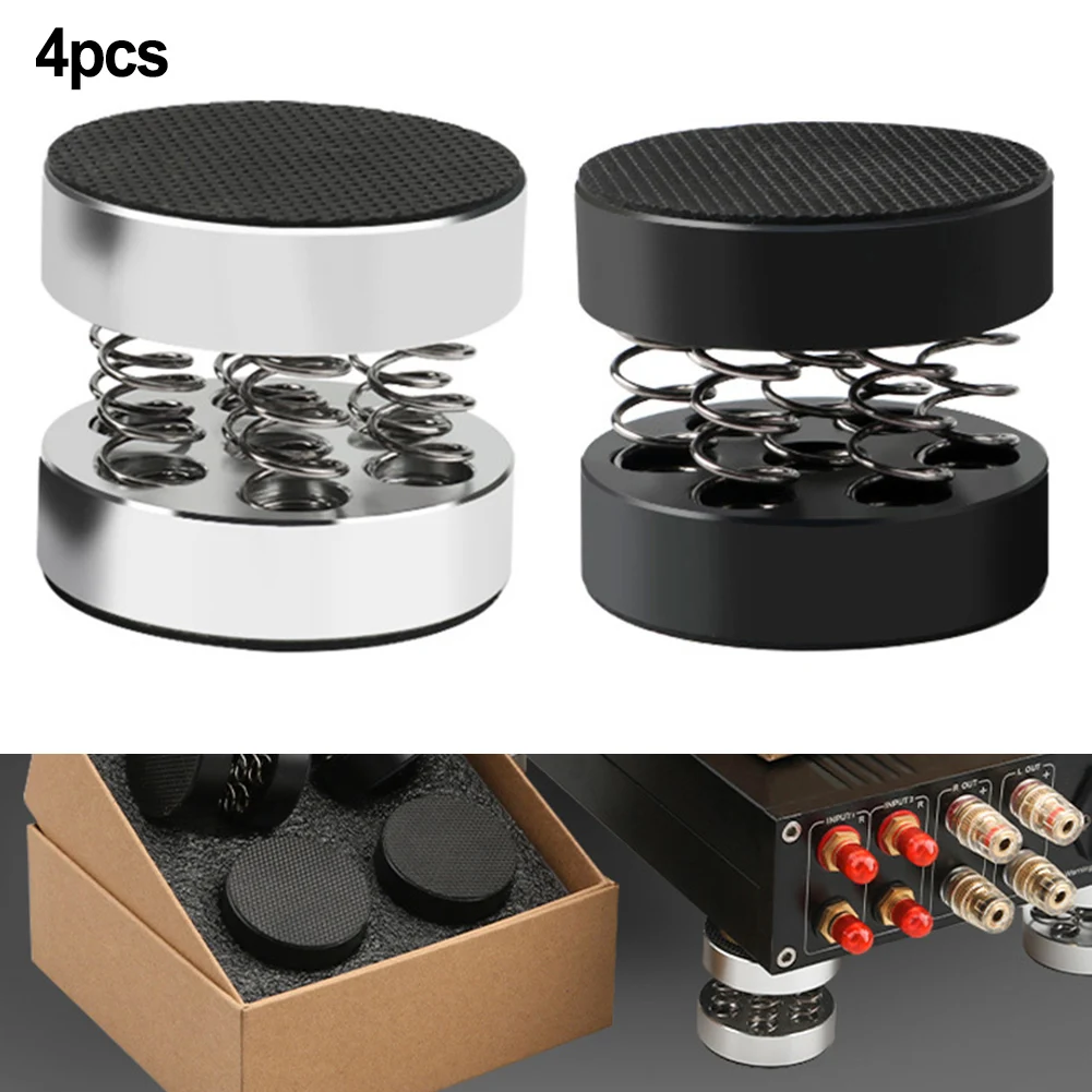 

4pcs Hifi Audio Power Amplifier Speaker Spring Shock Absorber Foot Nail Foot Pad Integrated Design Aluminum Alloy Material