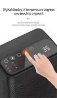 Chauffage portable 1500W en céramique PCT, radiateur domestique avec thermostat, panneau tactile LED, silencieux et sûr, chauffage électrique 4