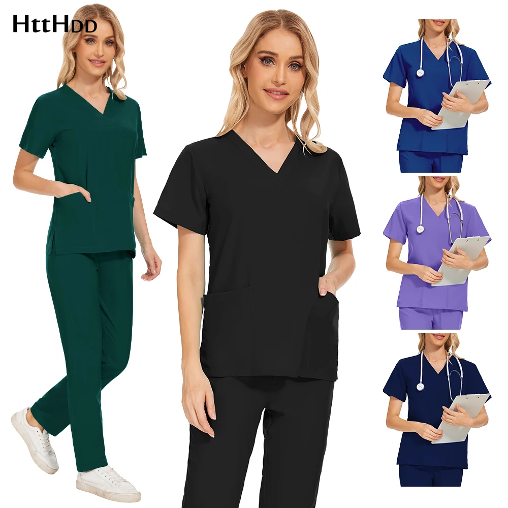 WholesaleNursingHospitalUniformScrubsUniformsSuitSetTopand