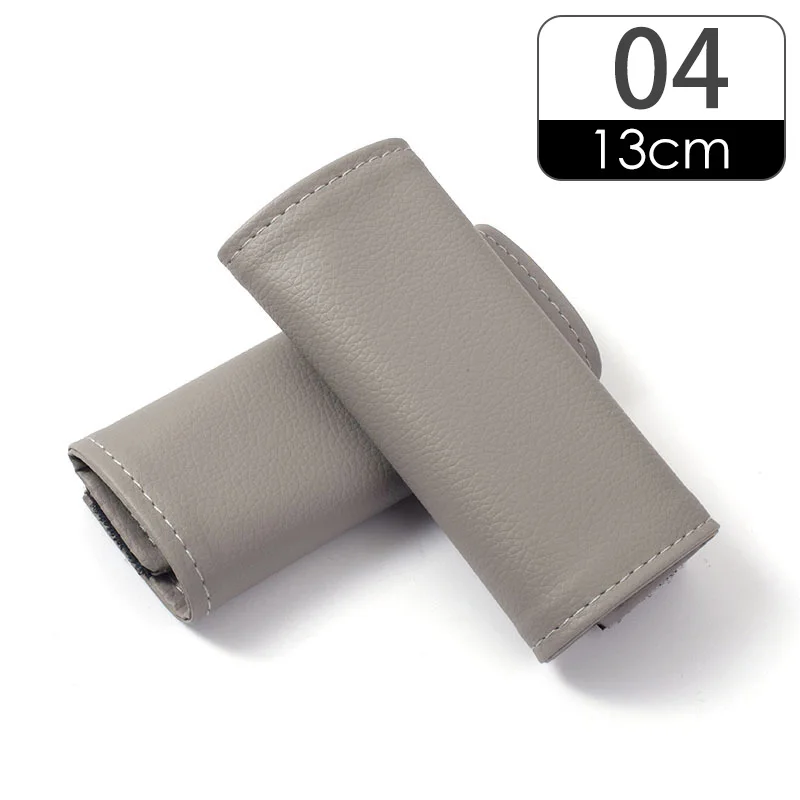 Premium Car Interior Door Handle Protector Covers - PU Leather Upholstery Armrest Trim, Set of 2